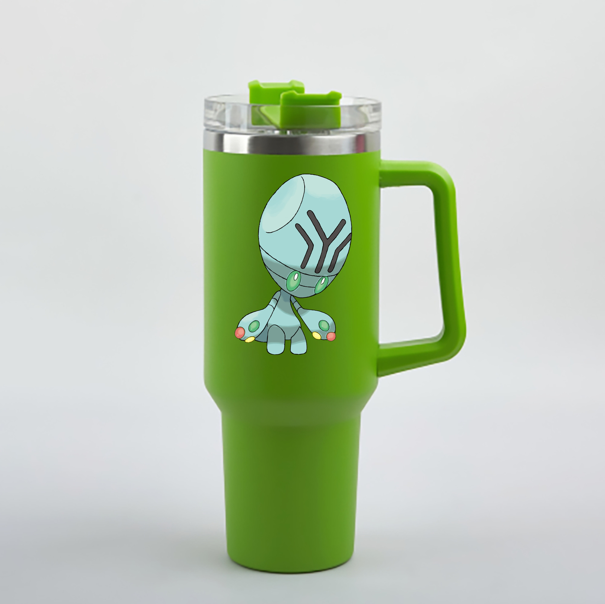 （画像用） ポケットモンスター Pokémon 1200mL車用タンブラー - クリスタルステッカー（プラスチックストロー付き）